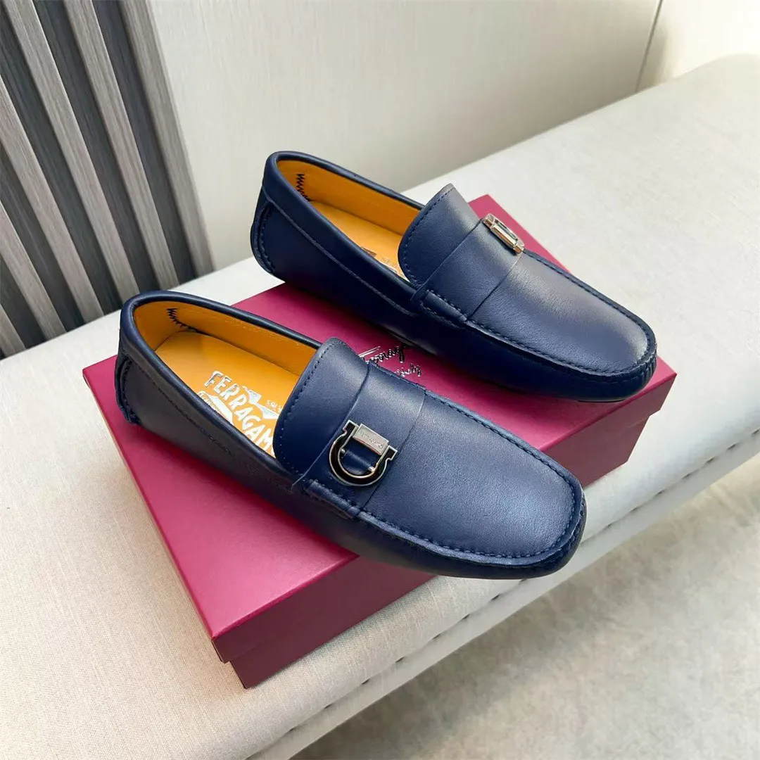 Men's shoes 💰560 Ferragamo new high-end quality 🔥 black cowhide ➕ cowhide lining size 38-45